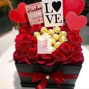 FLORAL BOX valentine day gifts to pakistan