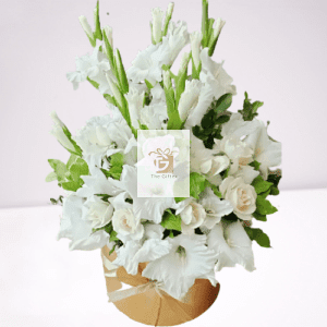 white glad flower box