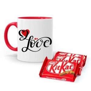Mug with kitkat valentines day gift