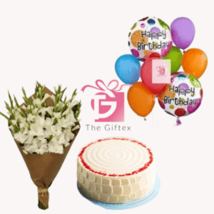 red velvet cake ,balloons and flower delivery in pakistan