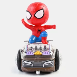 electric spiderman with car