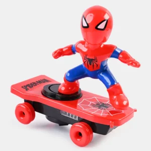 spiderman with skateboard