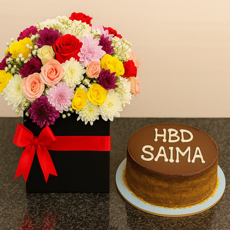 Combo Deal 45 . cake anfd flowers