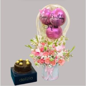 Balloon Box with Cake