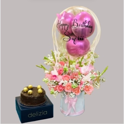 Balloon Box with Cake