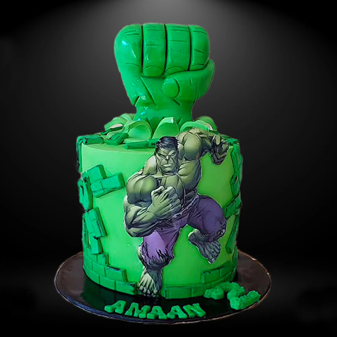 Hulk Theme Cake