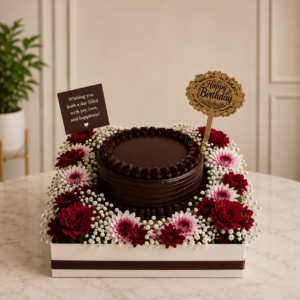 cake with bloom